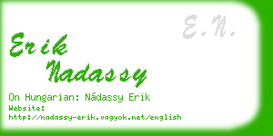 erik nadassy business card